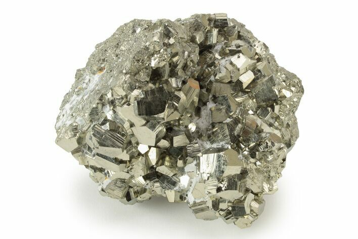 Striated, Pyrite Crystal Cluster - Peru #238872
